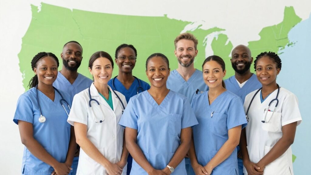 CNAs smiling, representing nationwide opportunities